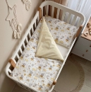 Set lenjerie de schimb pentru patut bebe 3 piese Mix Bear galben (3)